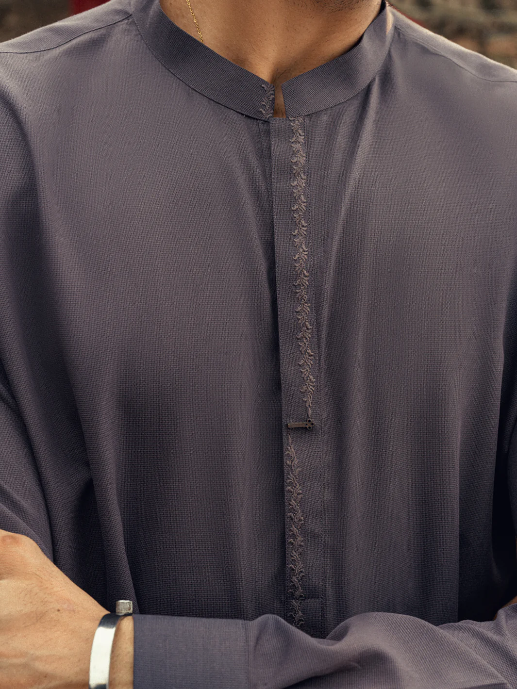 DARK PURPLE BLENDED KAMEEZ SHALWAR | AL-KS-3254/AM-6313D - Image 4