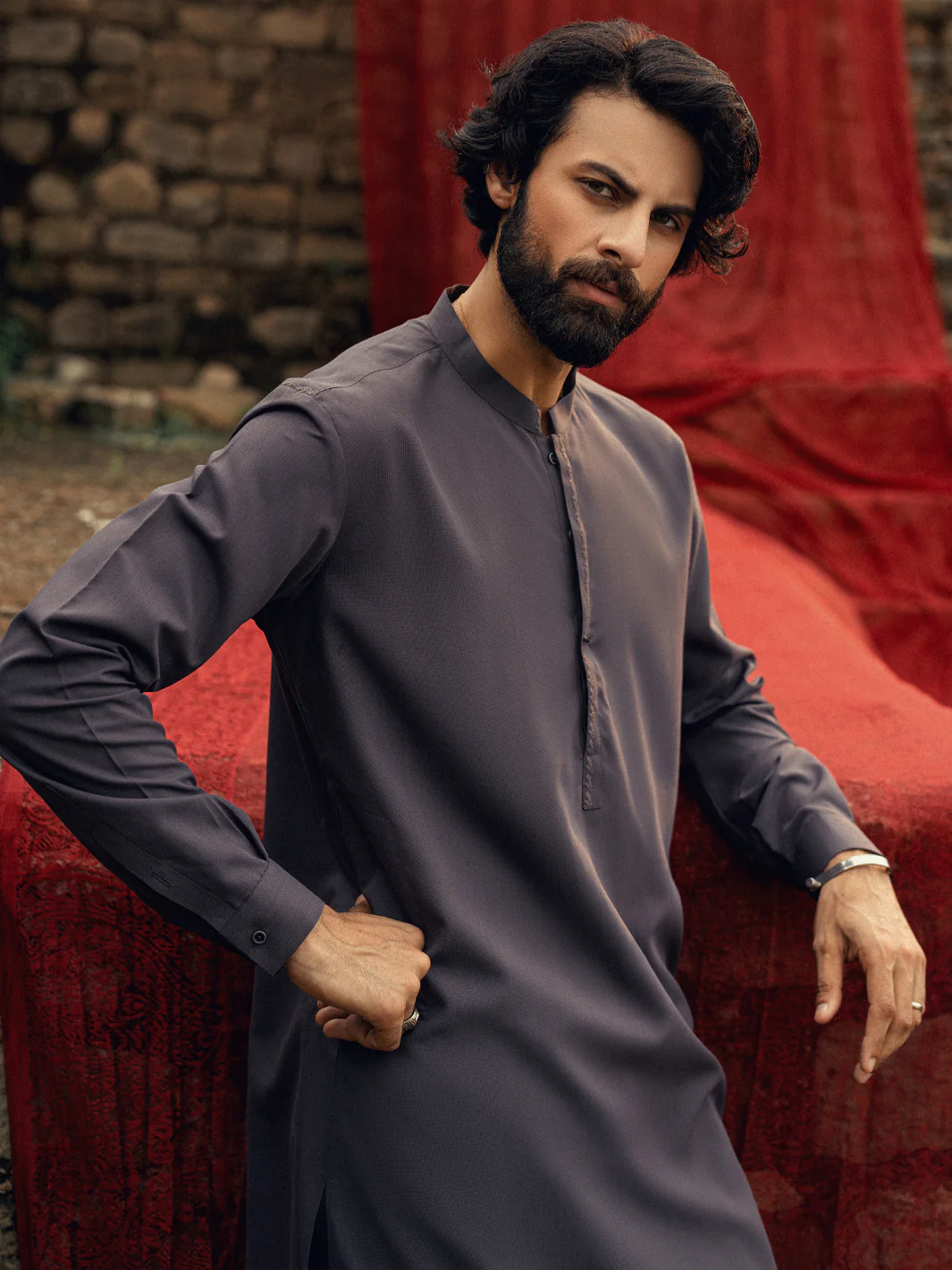 DARK PURPLE BLENDED KAMEEZ SHALWAR | AL-KS-3254/AM-6313D - Image 5