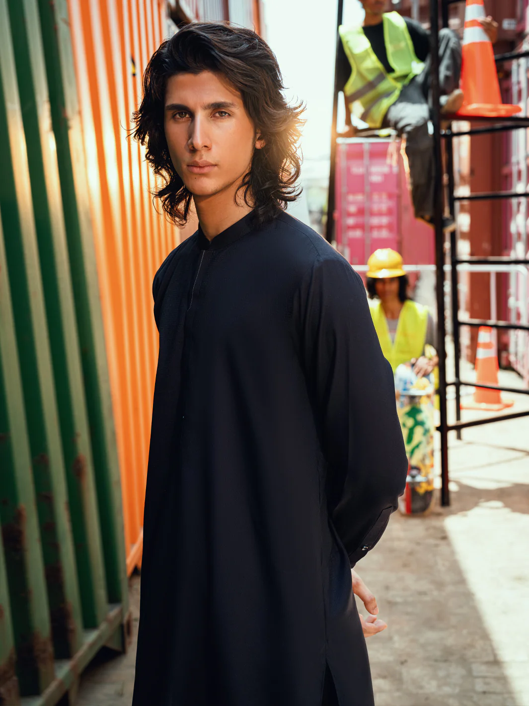 NAVY BLUE KAMEEZ SHALWAR | AL-KS-3288/AM-6341C - Image 2