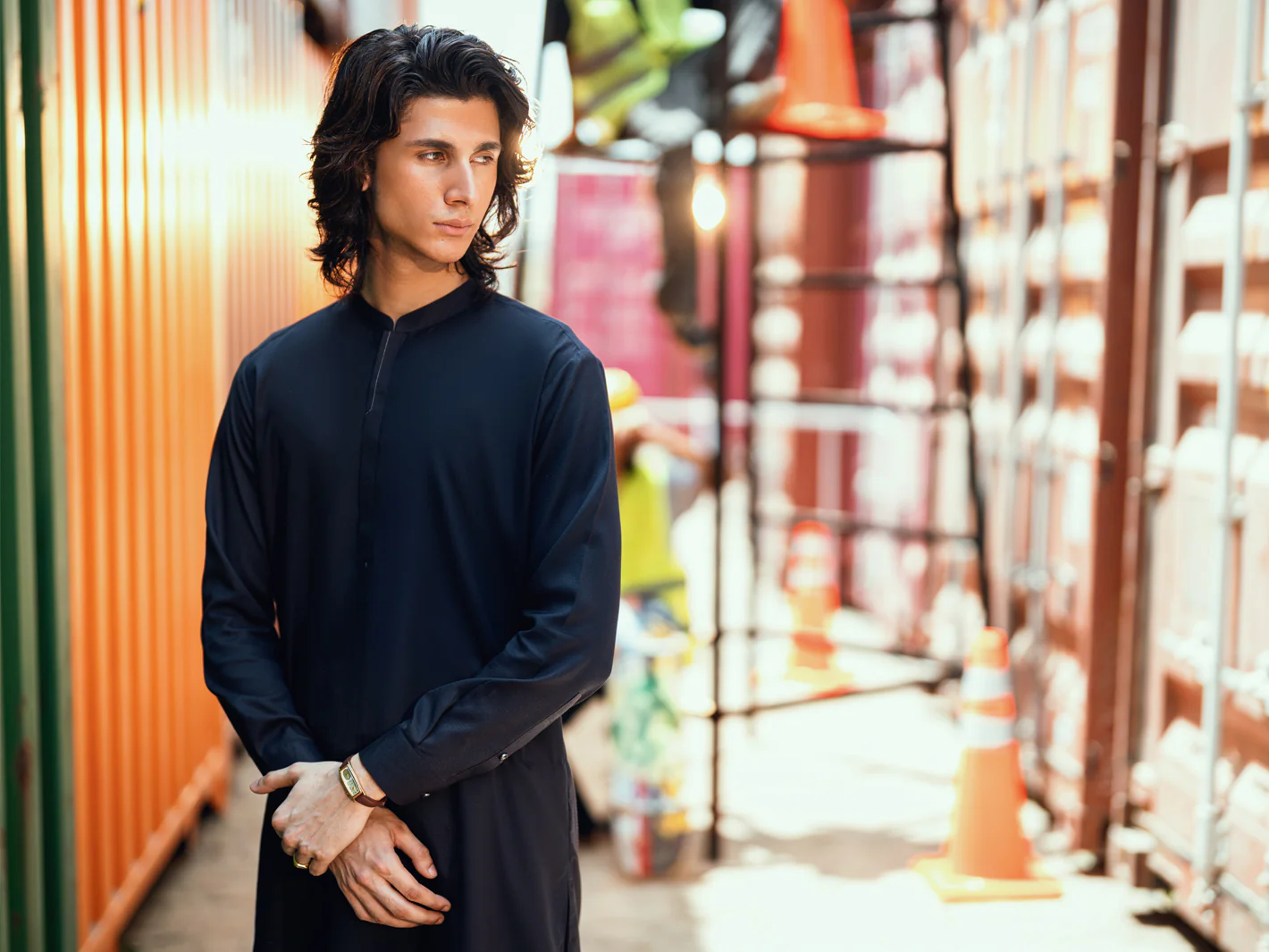 NAVY BLUE KAMEEZ SHALWAR | AL-KS-3288/AM-6341C - Image 4