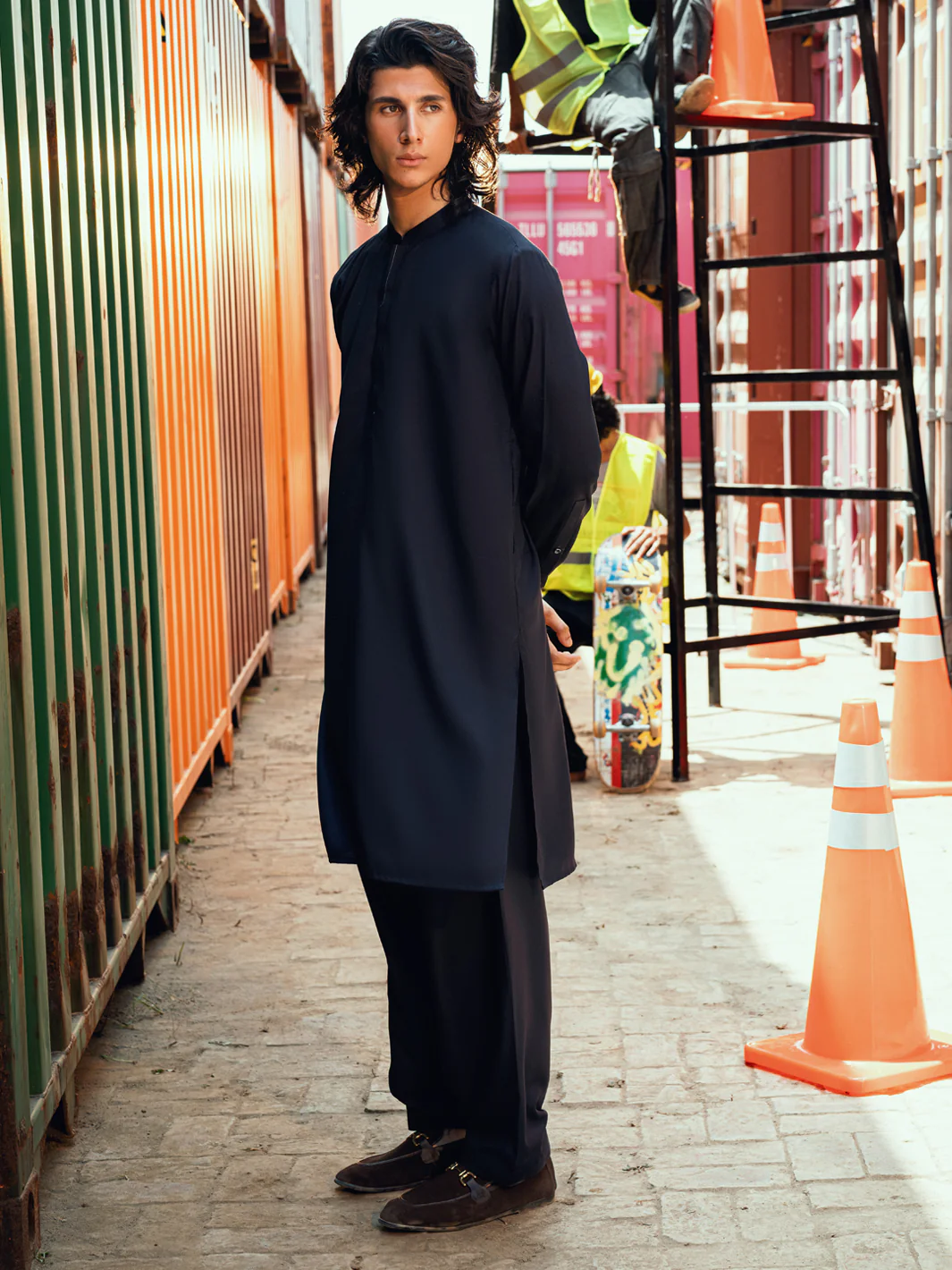 NAVY BLUE KAMEEZ SHALWAR | AL-KS-3288/AM-6341C - Image 6