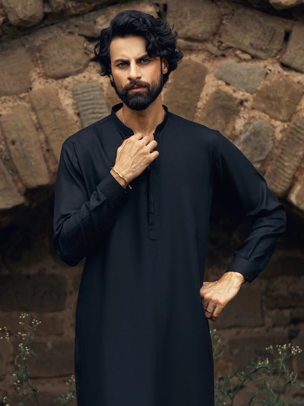 BLACK KAMEEZ SHALWAR | AL-KS-3292/AM-15068C - Image 2