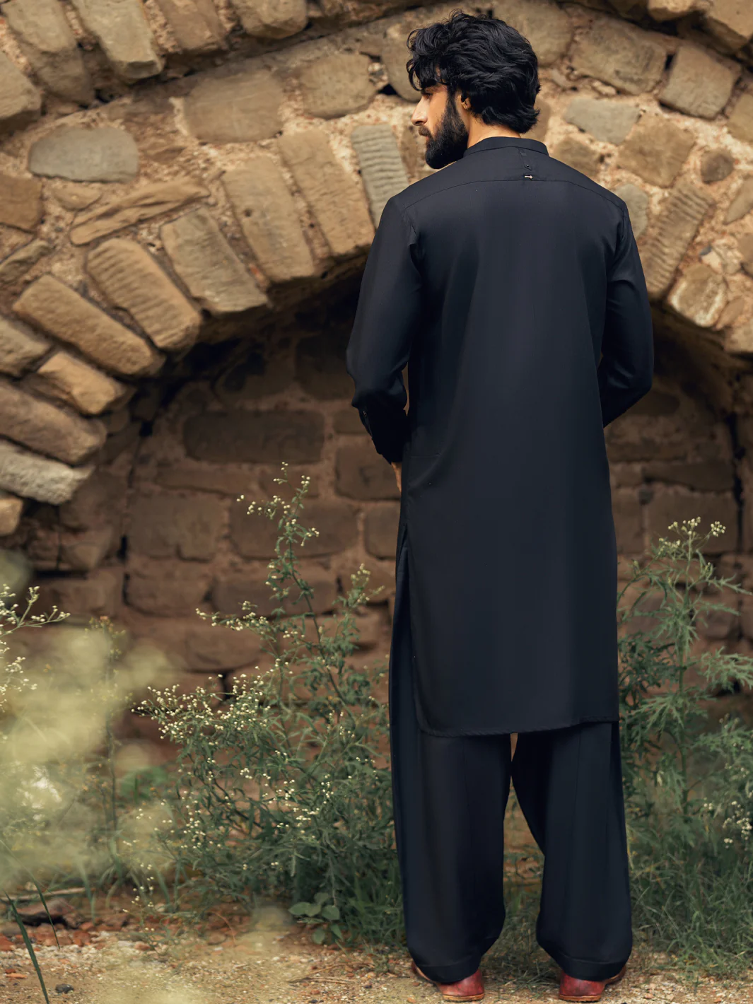 BLACK KAMEEZ SHALWAR | AL-KS-3292/AM-15068C - Image 3