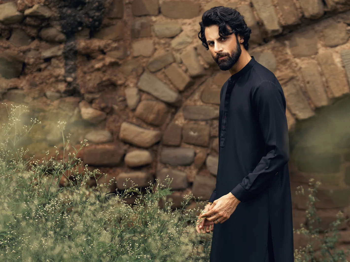 BLACK KAMEEZ SHALWAR | AL-KS-3292/AM-15068C - Image 6