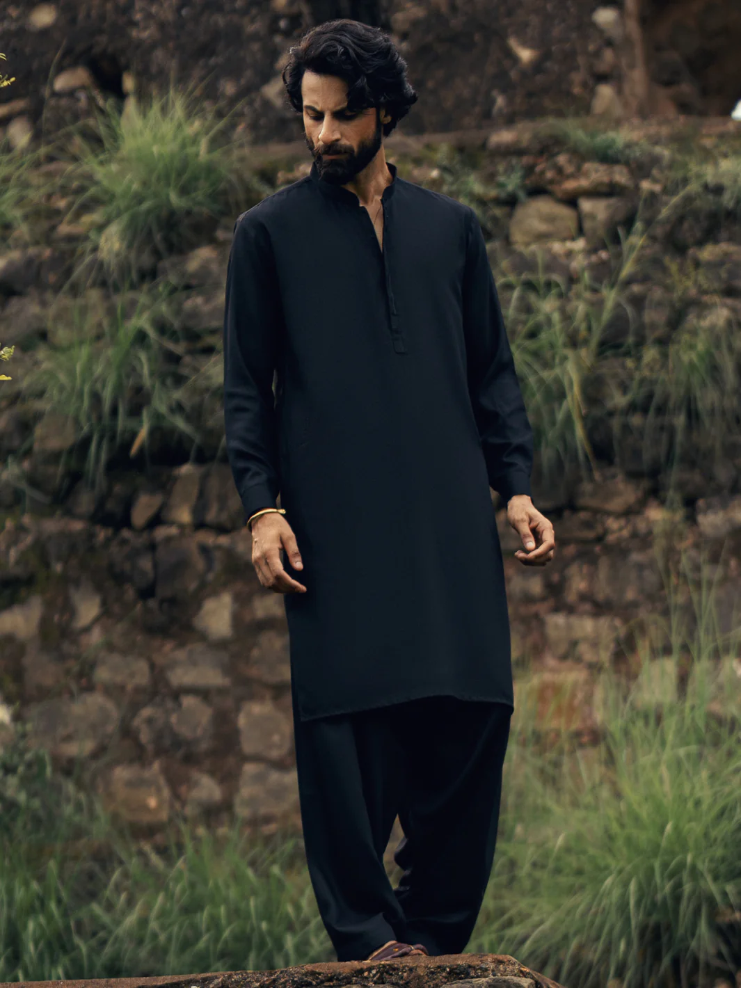 BLACK KAMEEZ SHALWAR | AL-KS-3292/AM-15068C - Image 7
