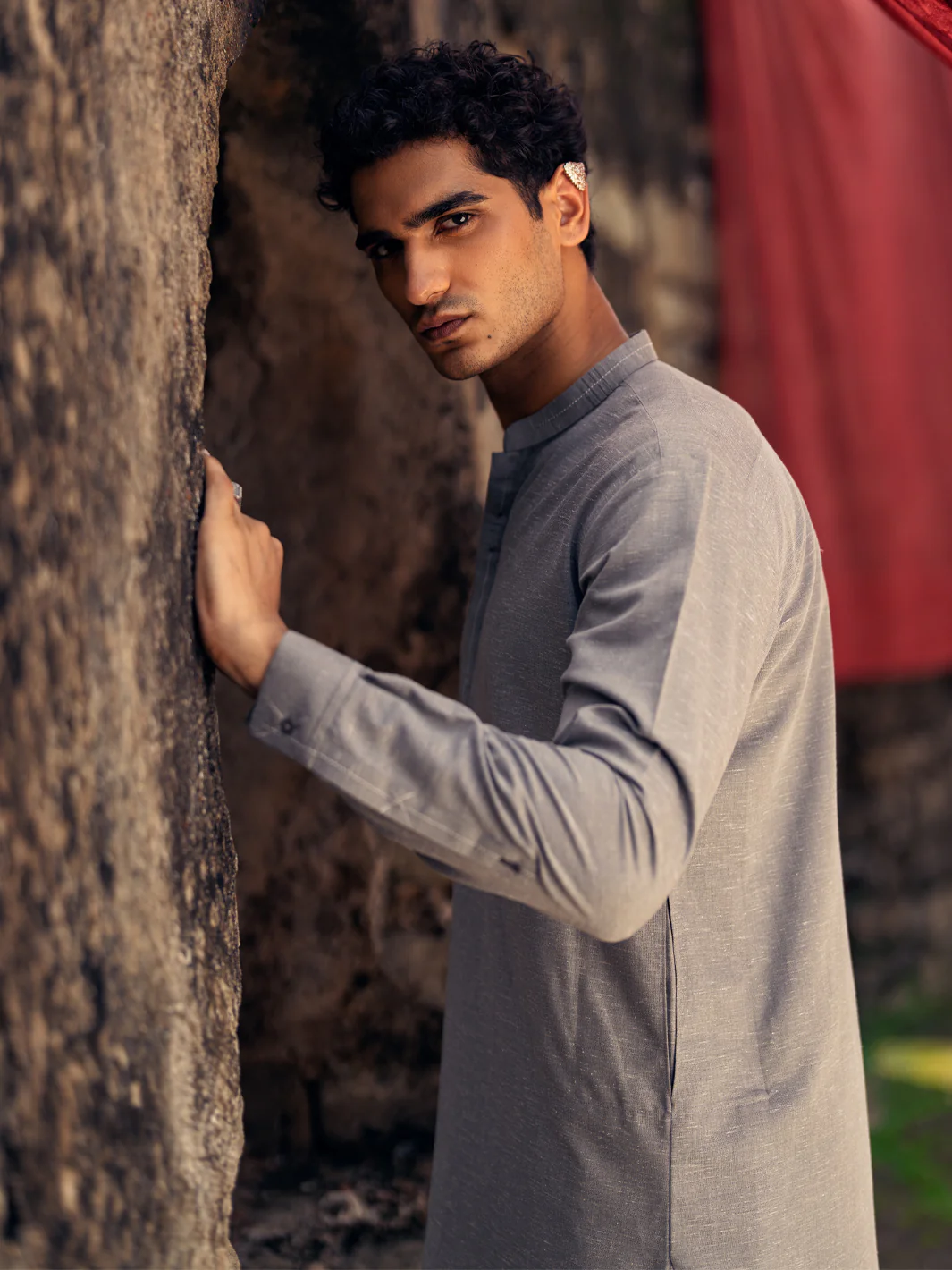 LIGHT GREY KAMEEZ SHALWAR | AL-KS-3293/AM-15069A - Image 5