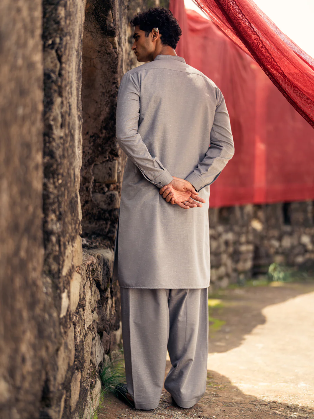 LIGHT GREY KAMEEZ SHALWAR | AL-KS-3293/AM-15069A - Image 6