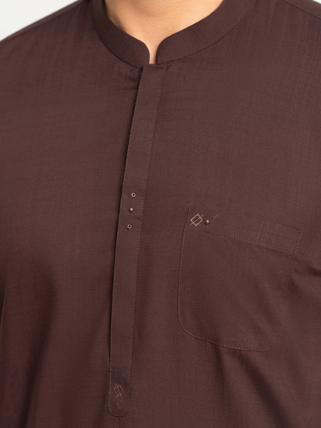 DARK MAROON BLENDED KAMEEZ SHALWAR | AL-KS-3309/AM-15066C - Image 6