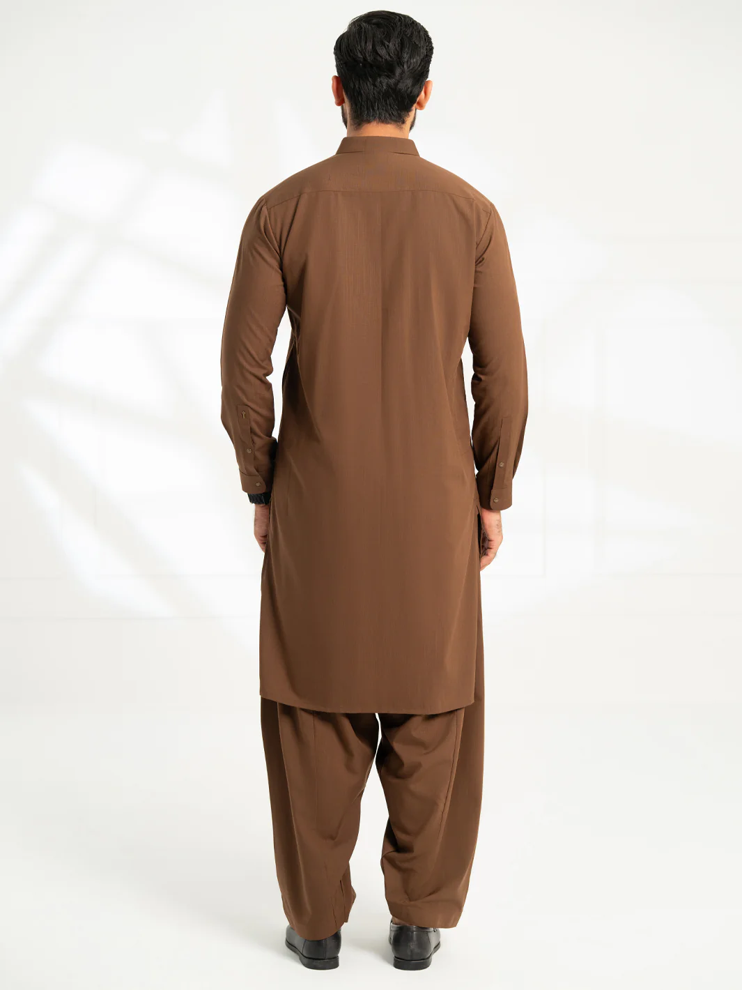 BROWN BLENDED KAMEEZ SHALWAR | AL-KS-3310/AM-15066D - Image 3