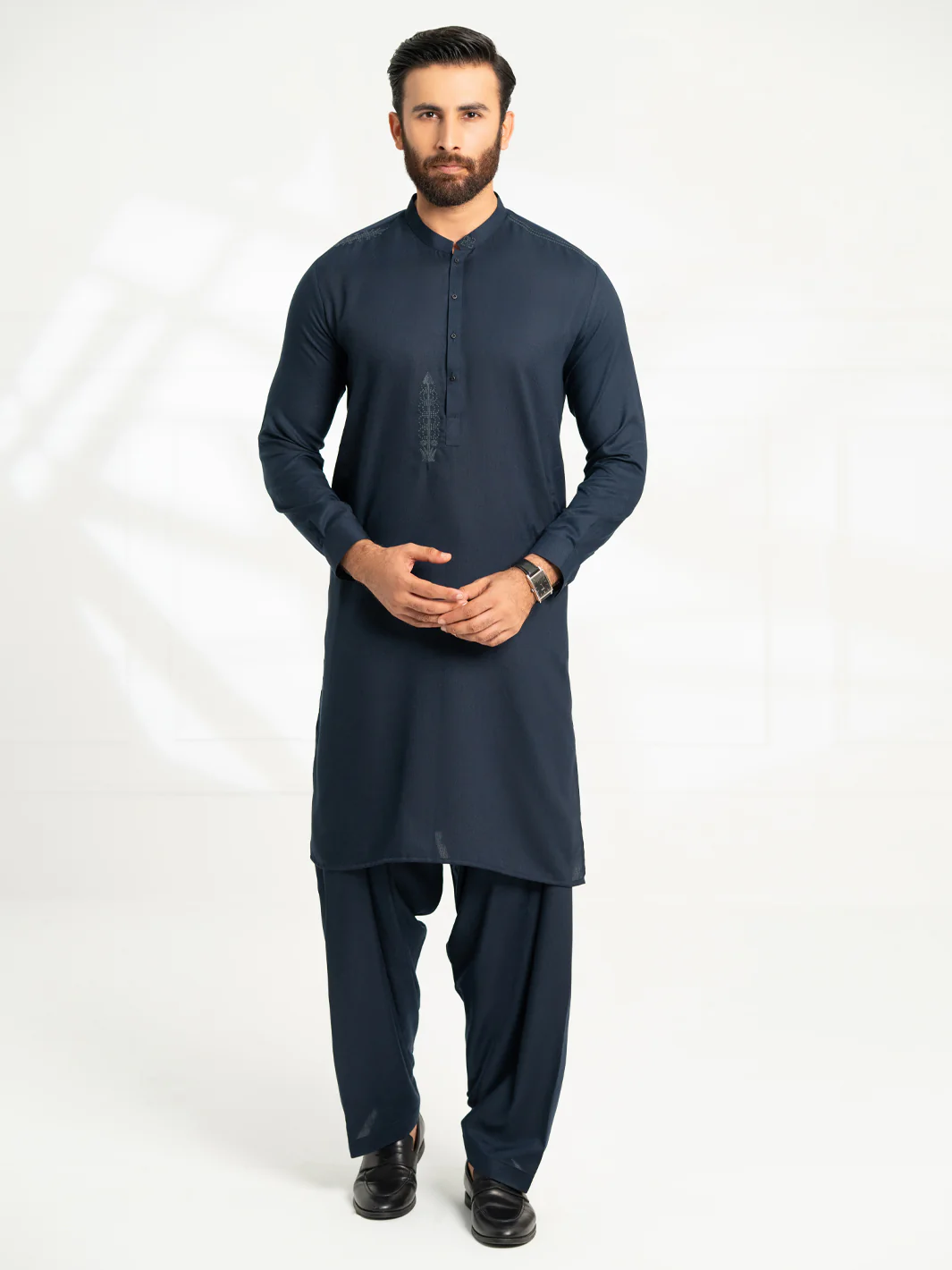 NAVY BLUE KAMEEZ SHALWAR | AL-KS-3316/AM-15068B