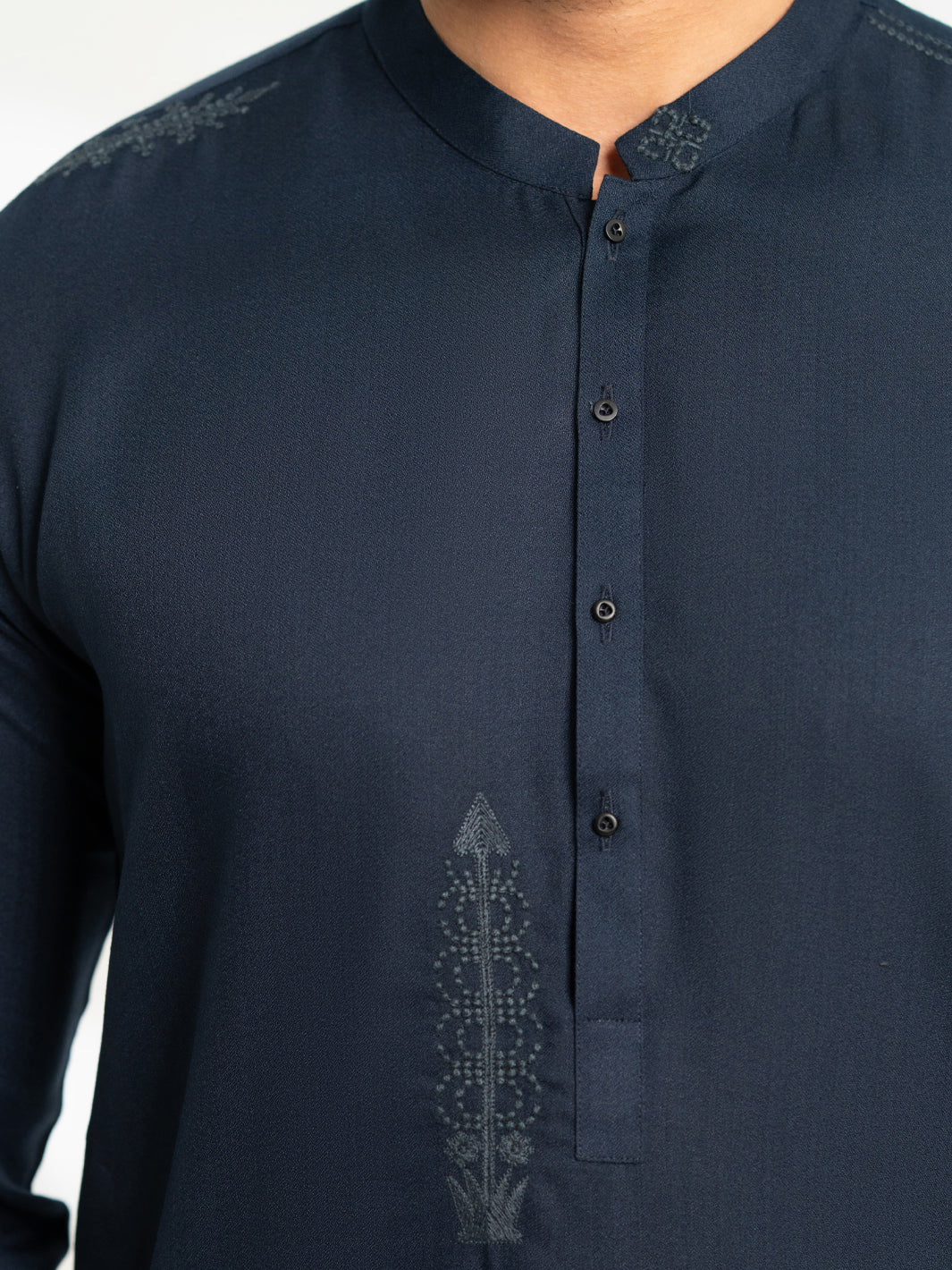 NAVY BLUE KAMEEZ SHALWAR | AL-KS-3316/AM-15068B - Image 4