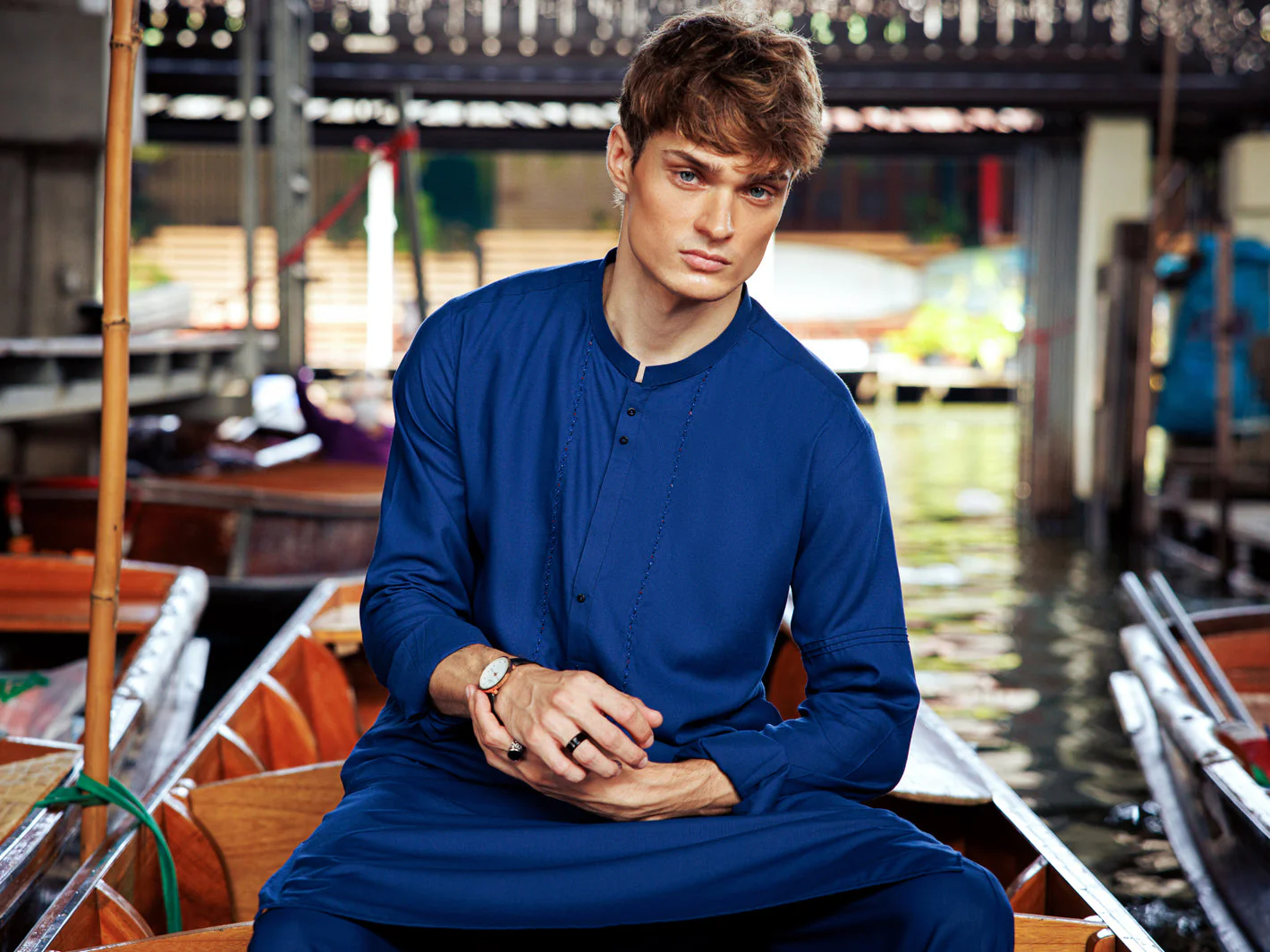 BLUE KAMEEZ SHALWAR | AL-KS-US-24-2956 - Image 4