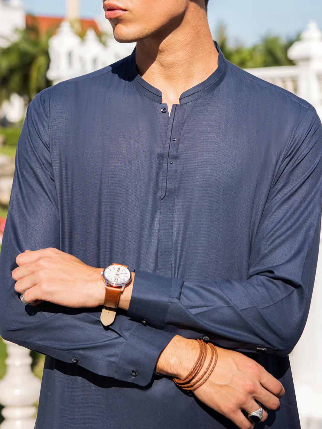 BLUE KAMEEZ SHALWAR | AL-KS-US-24-2975 - Image 2