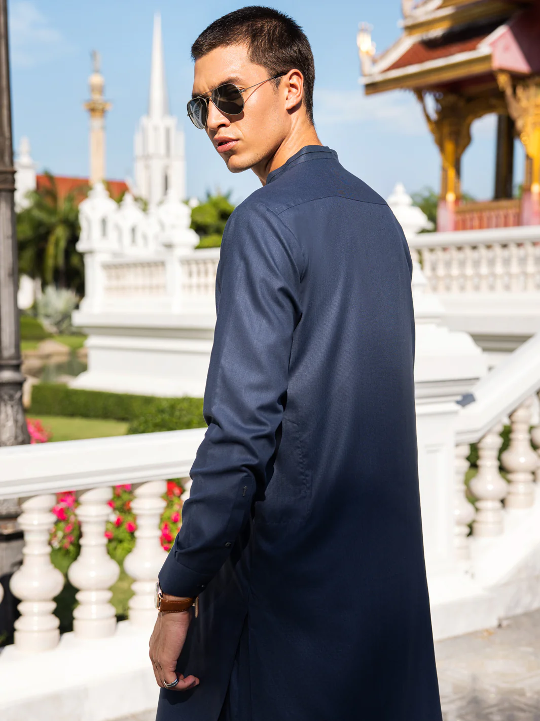 BLUE KAMEEZ SHALWAR | AL-KS-US-24-2975 - Image 4