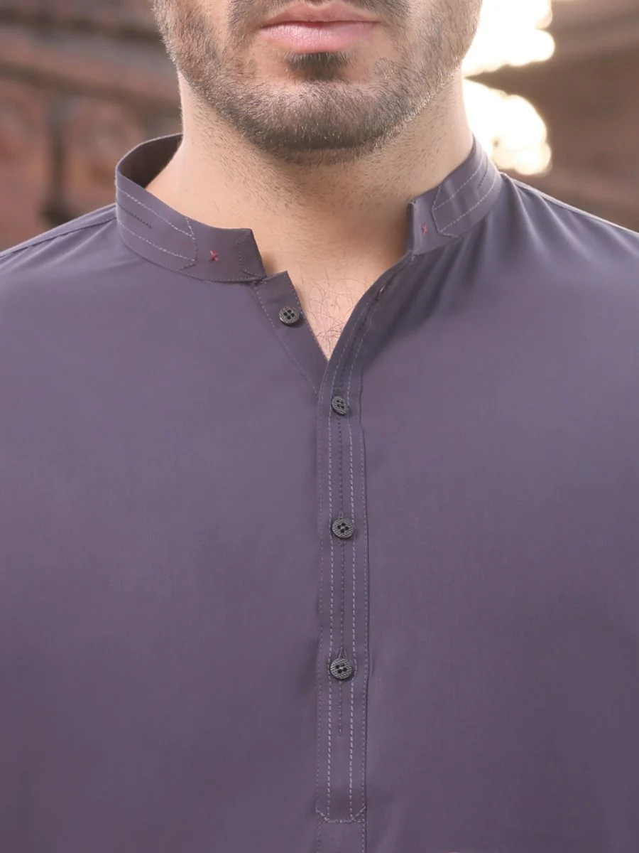 PURPLE VISCOSE KAMEEZ SHALWAR | AL-KS-US-2430/AM-690C - Image 3