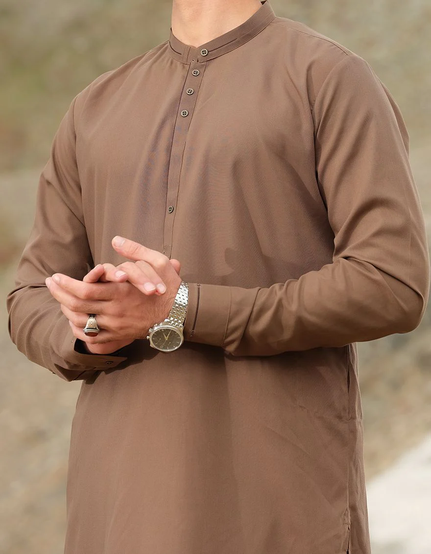 BROWN KAMEEZ SHALWAR | AL-KS-US-2455/AM-768B - Image 2