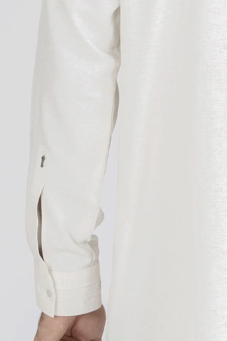 WHITE VISCOSE KAMEEZ SHALWAR | AL-KS-US-2467/AM-747A - Image 3
