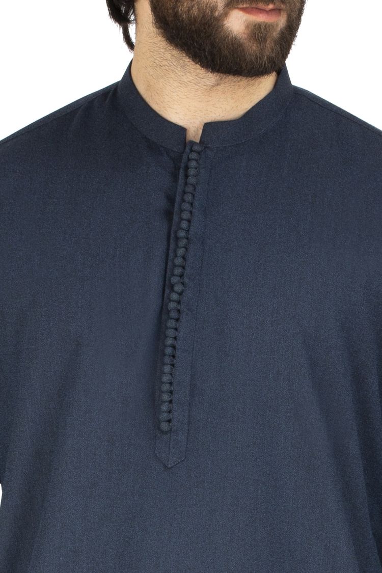 BLUE VISCOSE KAMEEZ SHALWAR | AL-KS-US-2469/AM-747C - Image 4