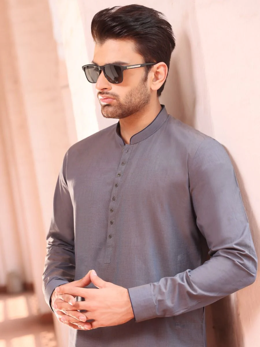 GREY KAMEEZ SHALWAR | AL-KS-US-2509 V-3 2020 - Image 2