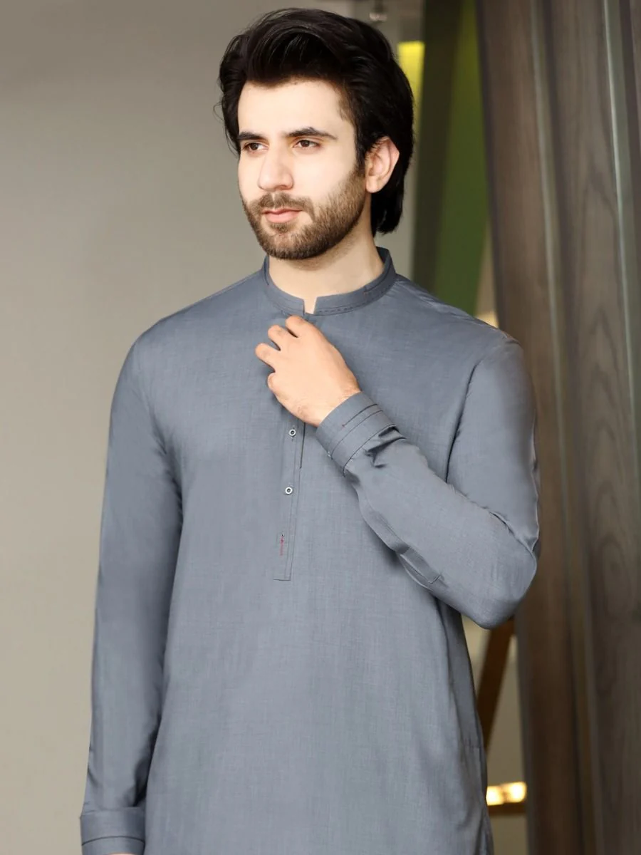GREY KAMEEZ SHALWAR | AL-KS-US-2512 V-3 2020 - Image 4