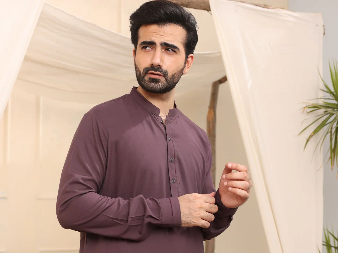 PURPLE KAMEEZ SHALWAR | AL-KS-US-2541 V-2 2021 - Image 3