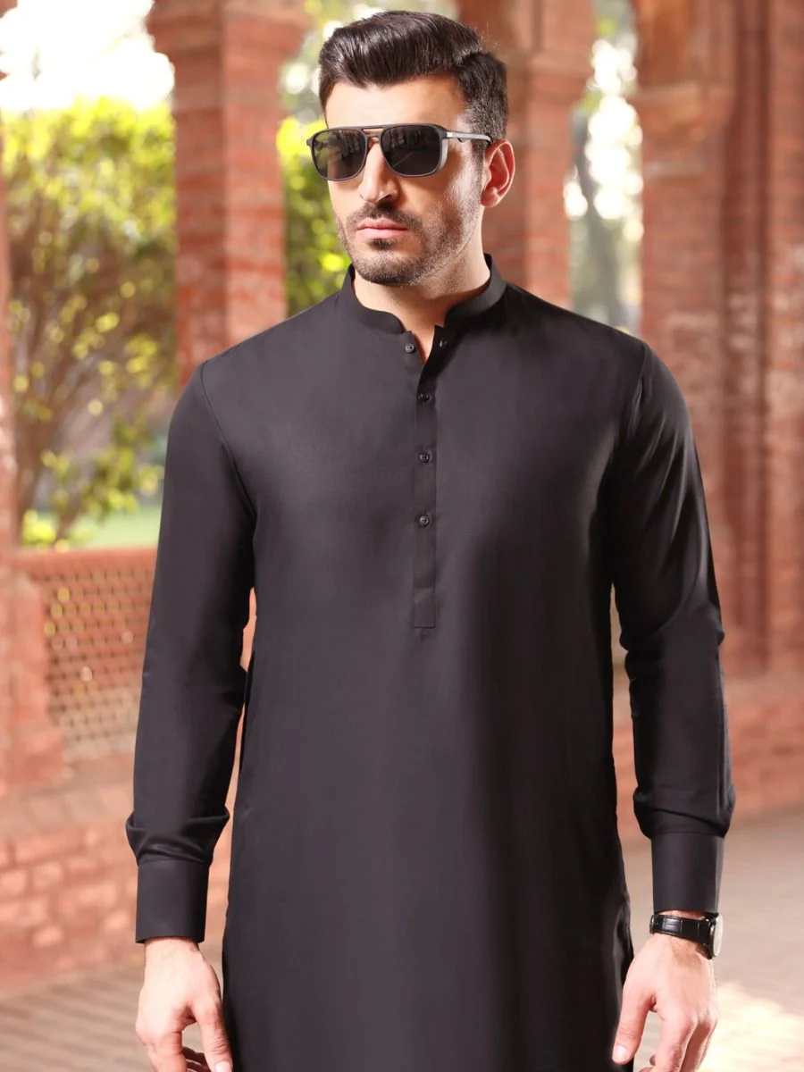 BLACK KAMEEZ SHALWAR | AL-KS-US-2543 V-1 2021 - Image 3