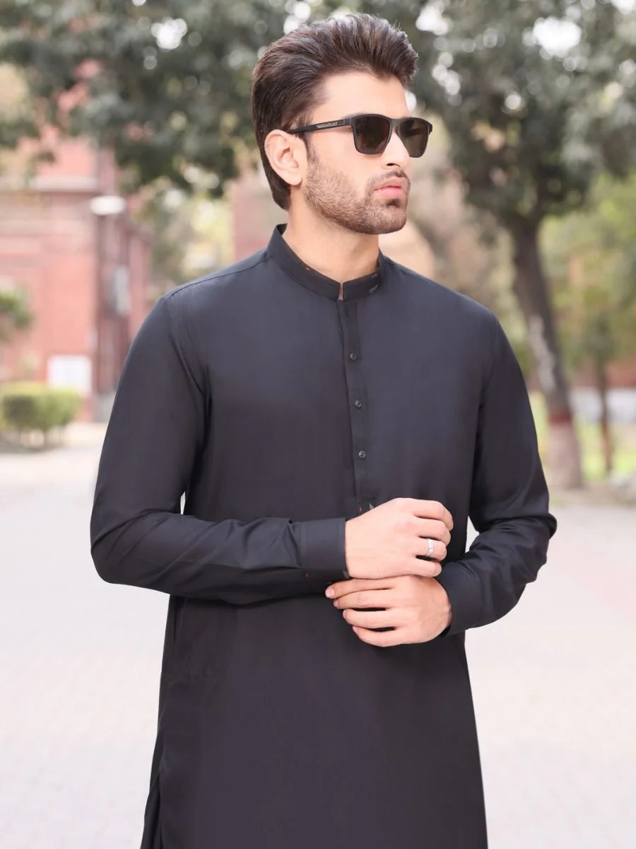 BLACK KAMEEZ SHALWAR | AL-KS-US-2545 V-2 2021 - Image 3