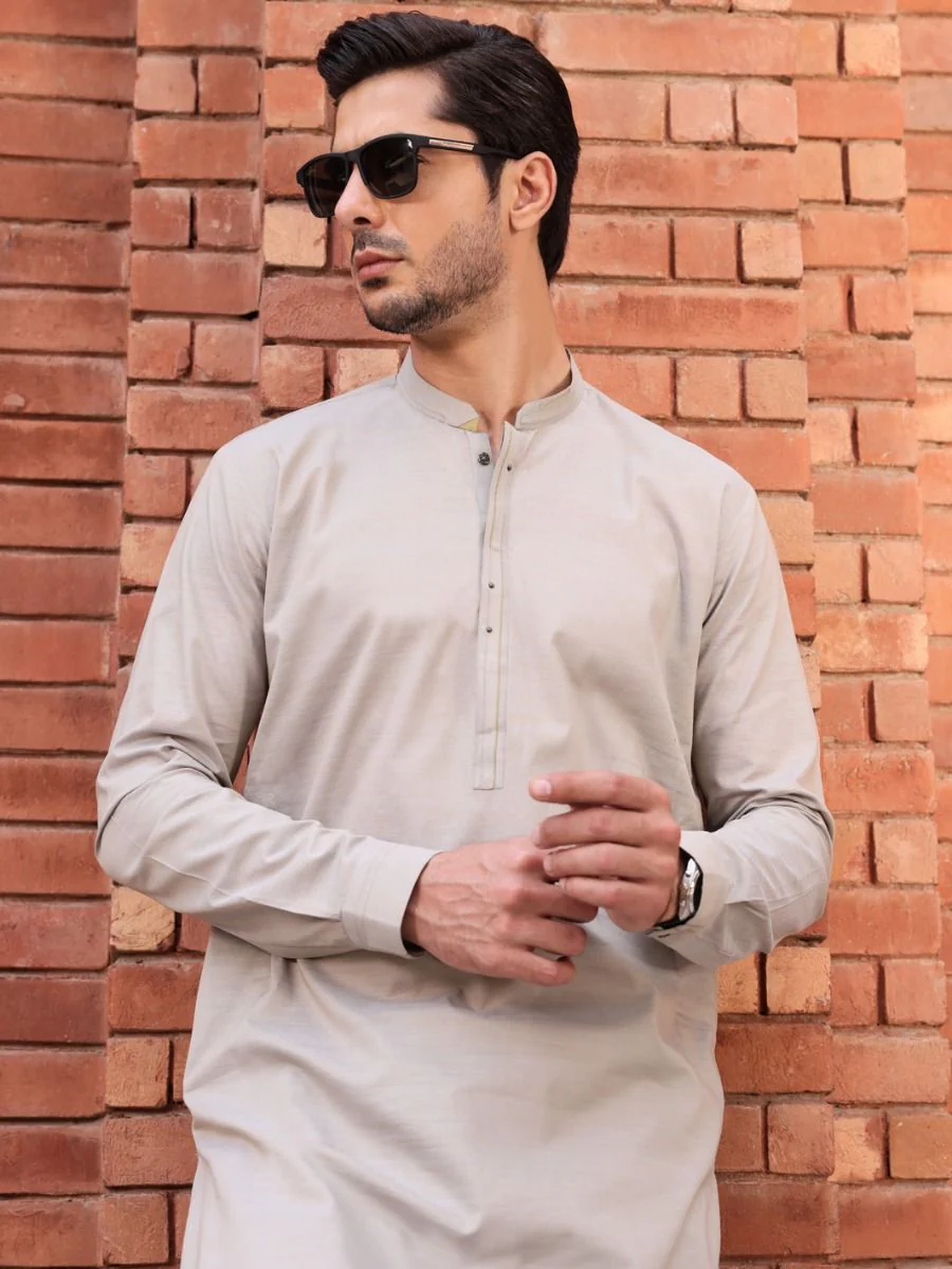 ASH GREY KAMEEZ SHALWAR | AL-KS-US-2547 V-2 2021 - Image 3