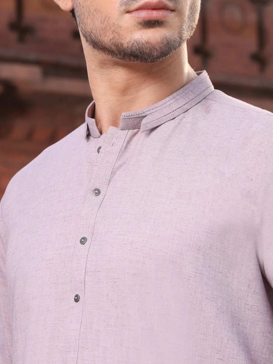 LIGHT PURPLE BLENDED KAMEEZ SHALWAR | AL-KS-US-2569 V-2 2021 - Image 3