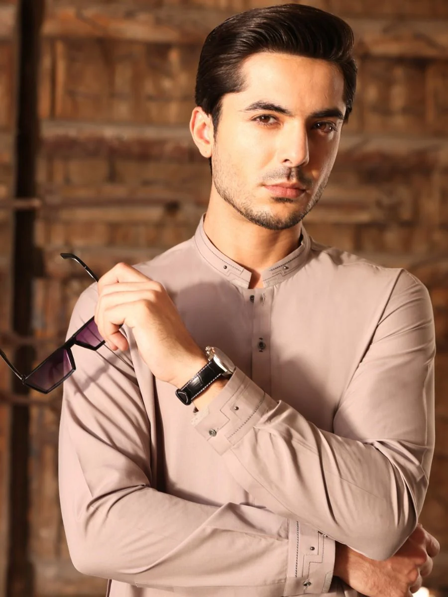 LIGHT GREY VISCOSE KAMEEZ SHALWAR | AL-KS-US-2574 V-2 2021 - Image 2