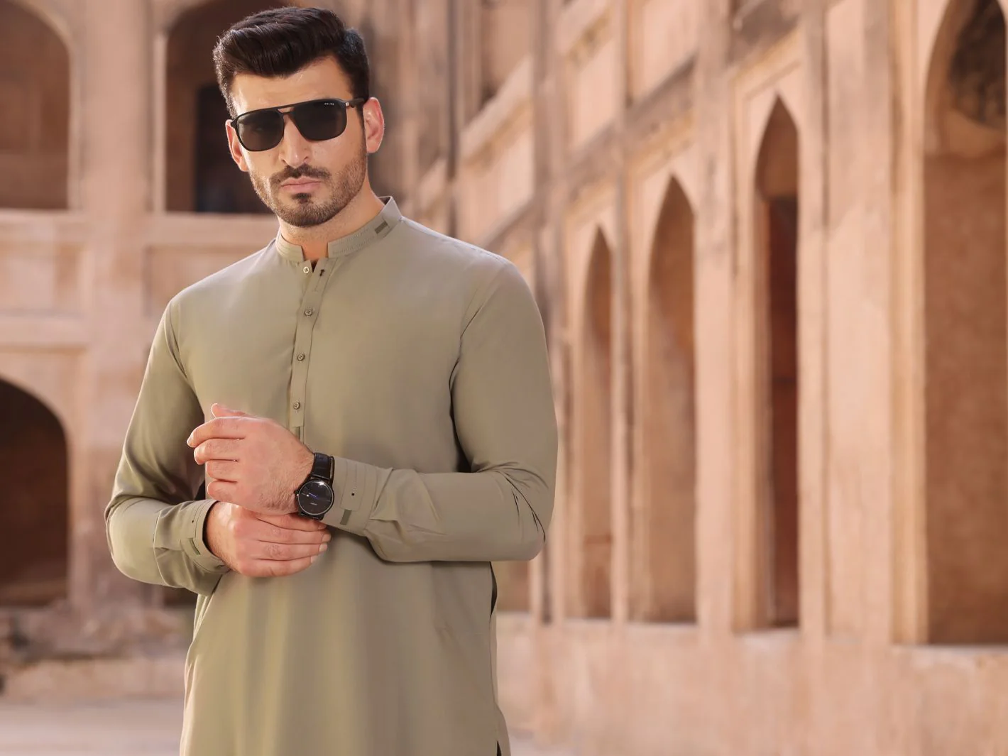 GREY VISCOSE KAMEEZ SHALWAR | AL-KS-US-2578 V-2 2021 - Image 3