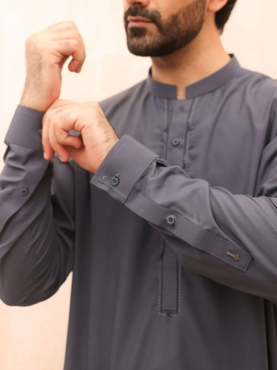 GREY KAMEEZ SHALWAR | AL-KS-US-2591A V-2 2021 - Image 2