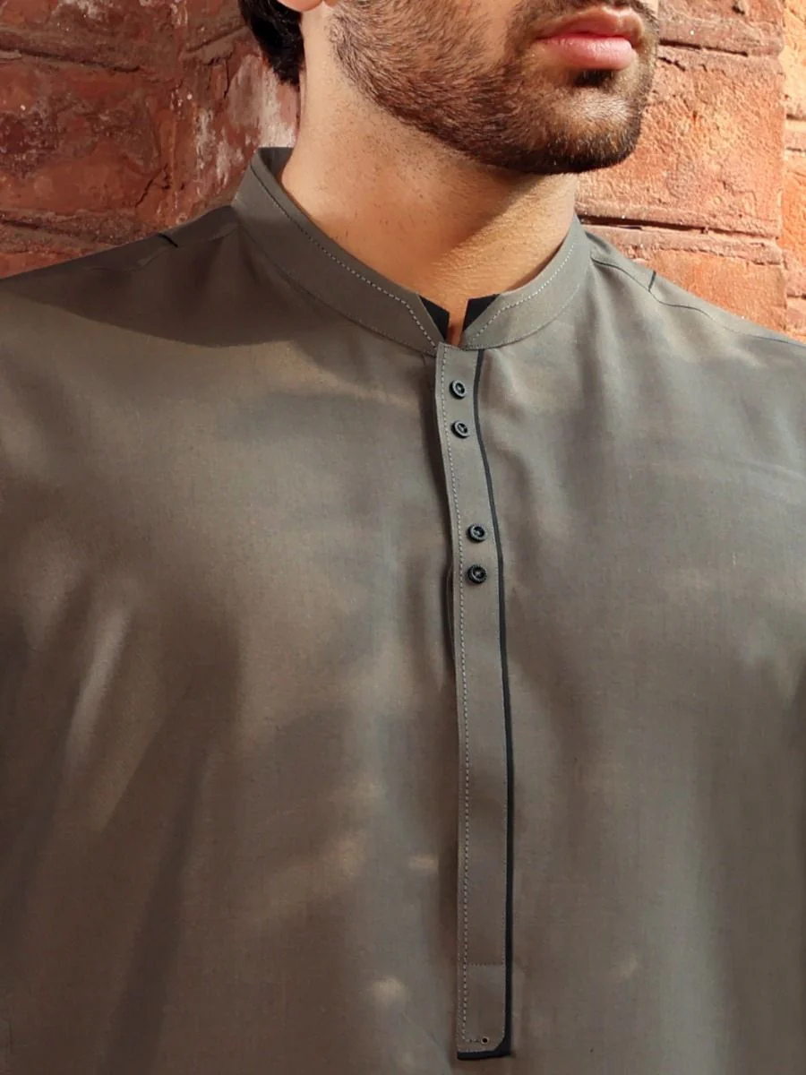 GREEN VISCOSE KAMEEZ SHALWAR | AL-KS-US-2609 V-2 2021 - Image 2