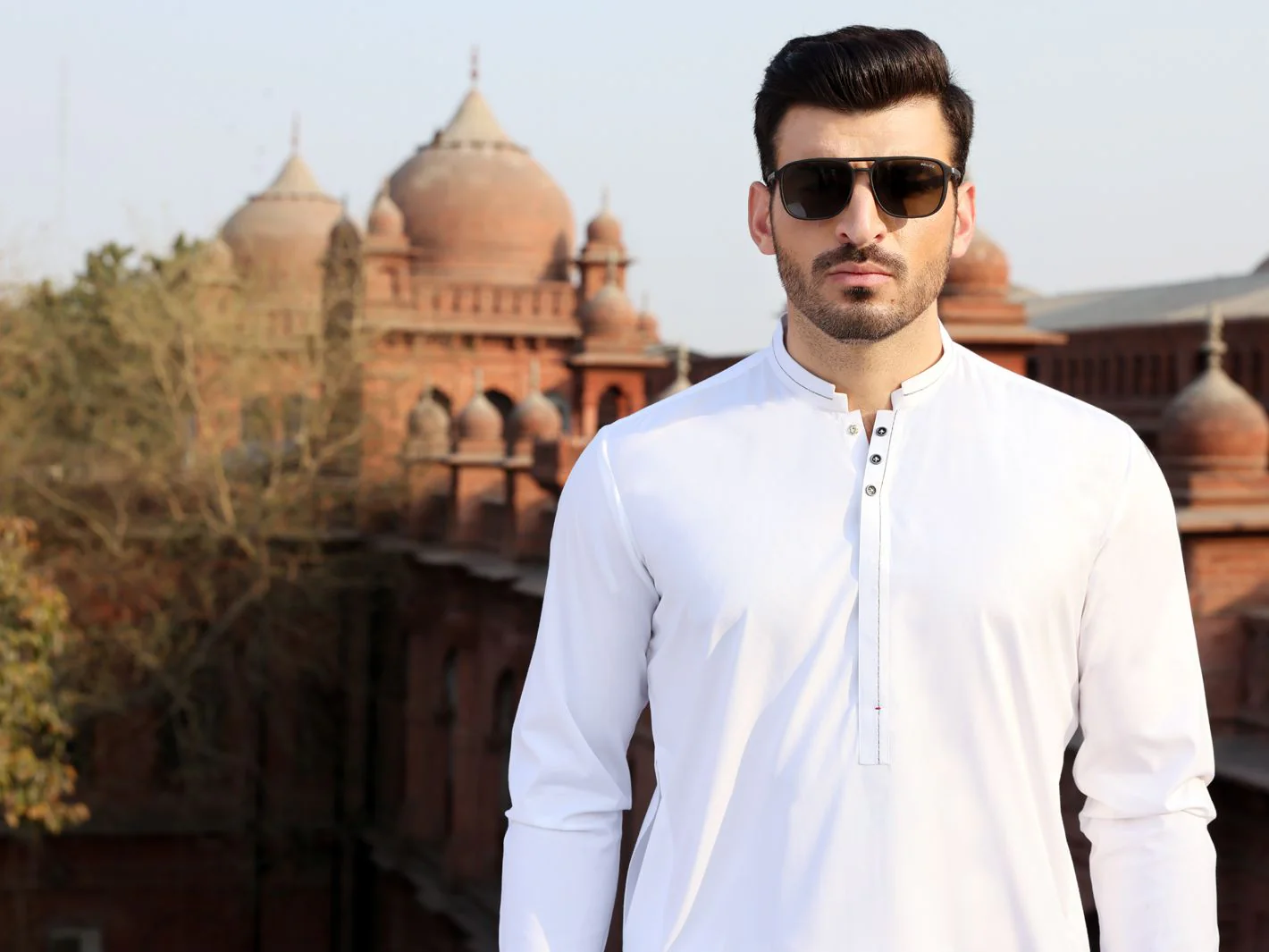 WHITE VISCOSE KAMEEZ SHALWAR | AL-KS-US-2610 V-2 2021 - Image 3