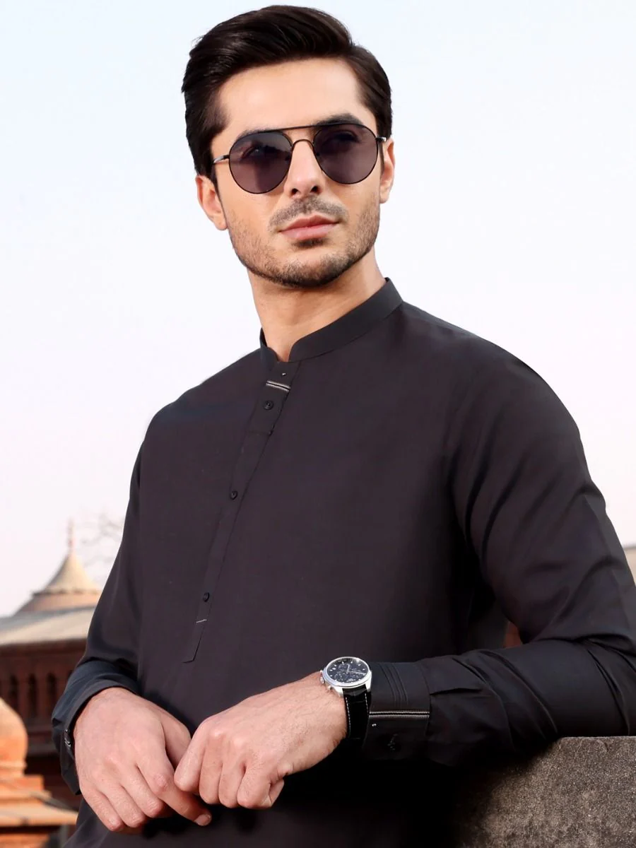 D GREY VISCOSE KAMEEZ SHALWAR | AL-KS-US-2612 V-2 2021 - Image 2