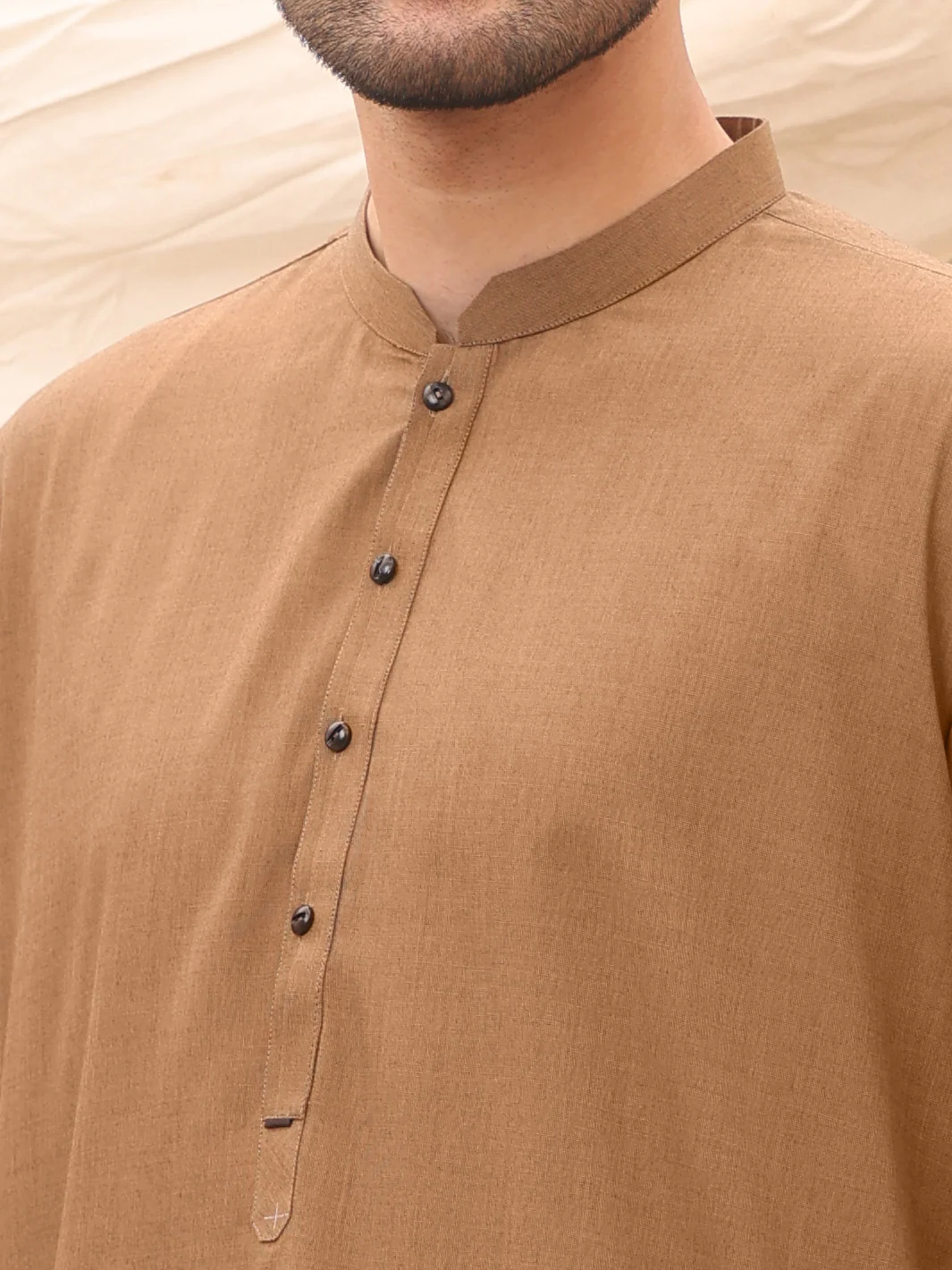 LIGHT BROWN KAMEEZ SHALWAR | AL-KS-US-2615/AM-900A - Image 2