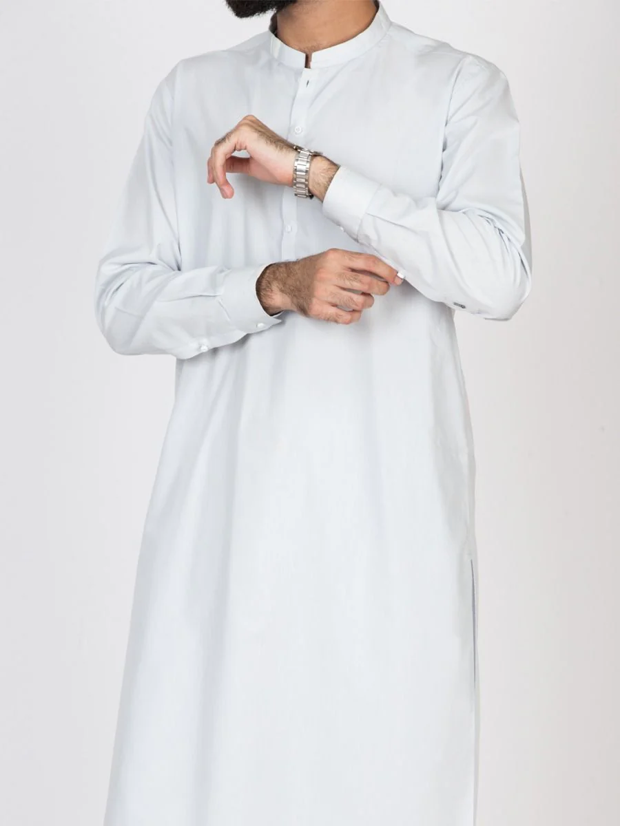 LIGHT BLUE VISCOSE KAMEEZ SHALWAR | AL-KS-US-2629/AM-895B - Image 3