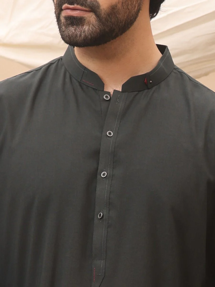 GREEN VISCOSE KAMEEZ SHALWAR | AL-KS-US-2634/AM-909C - Image 2
