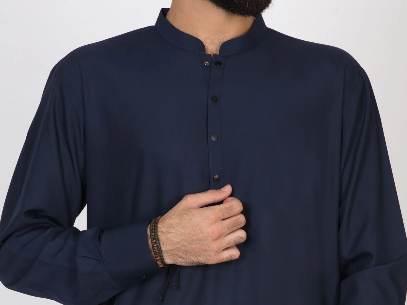 NAVY BLUE NBU VISCOSE KAMEEZ SHALWAR | AL-KS-US-2646/AM-5011D - Image 3