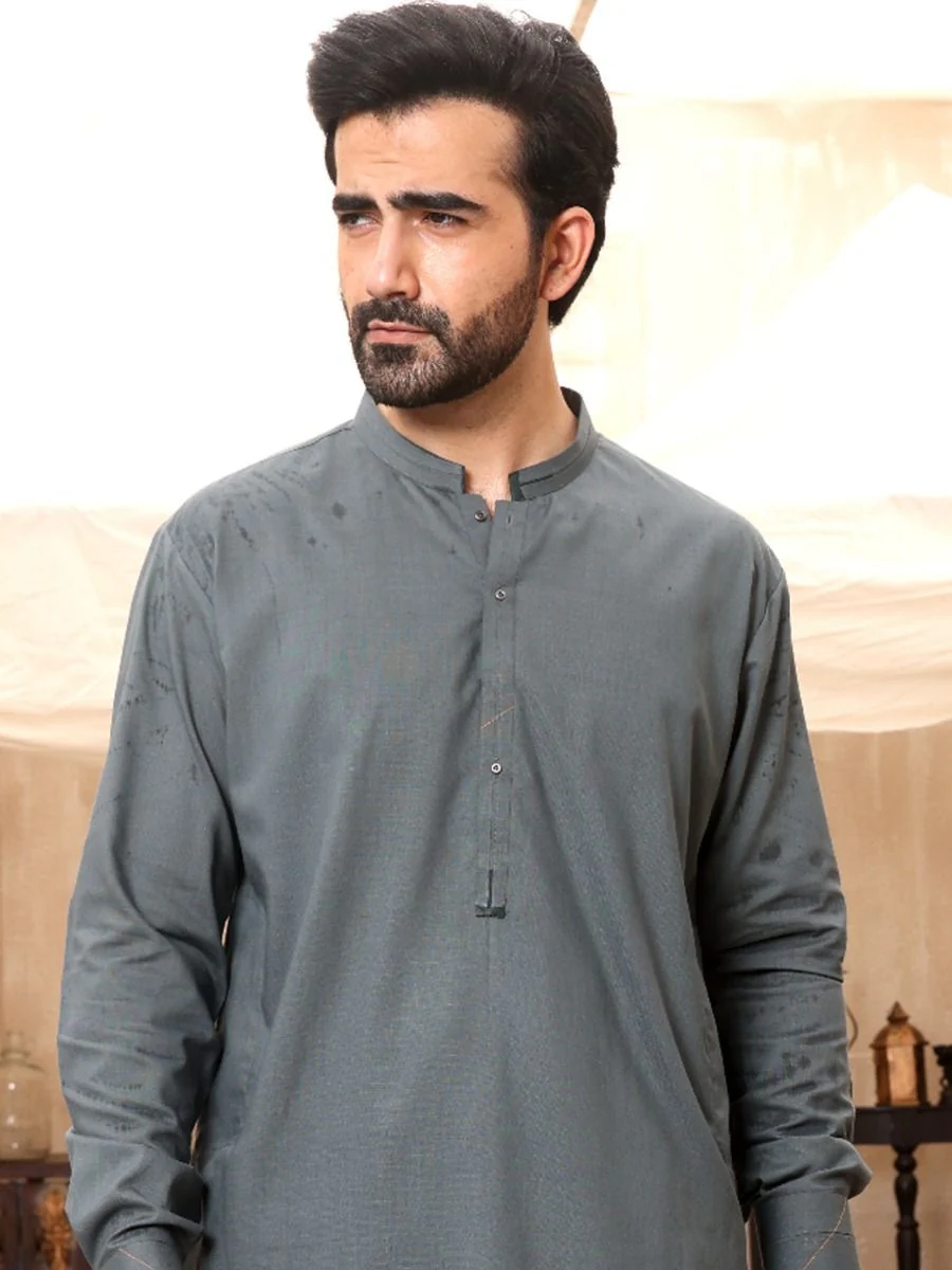 GREEN VISCOSE KAMEEZ SHALWAR | AL-KS-US-2649/AM-916B - Image 2