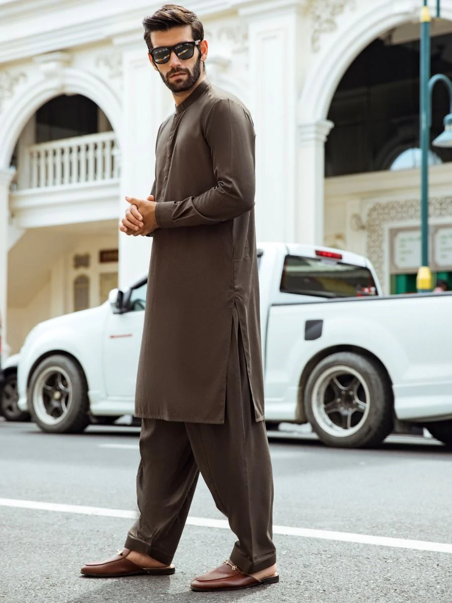 GREEN VISCOSE KAMEEZ SHALWAR | AL-KS-US-2664/AM-909D - Image 3