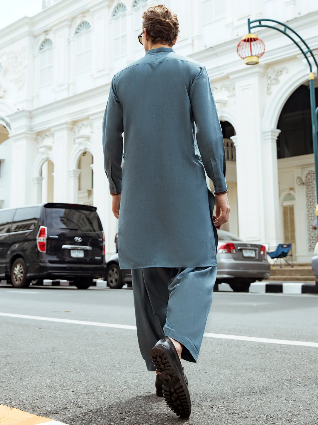TEAL VISCOSE KAMEEZ SHALWAR | AL-KS-US-2665/AM-995B - Image 4