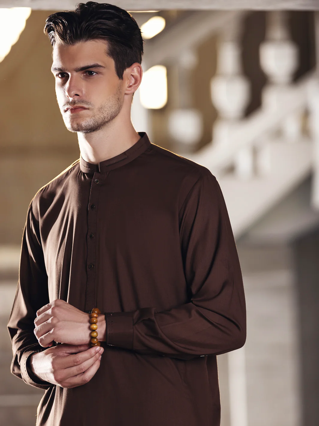 BROWN KAMEEZ SHALWAR | AL-KS-US-2675/AM-999B - Image 3