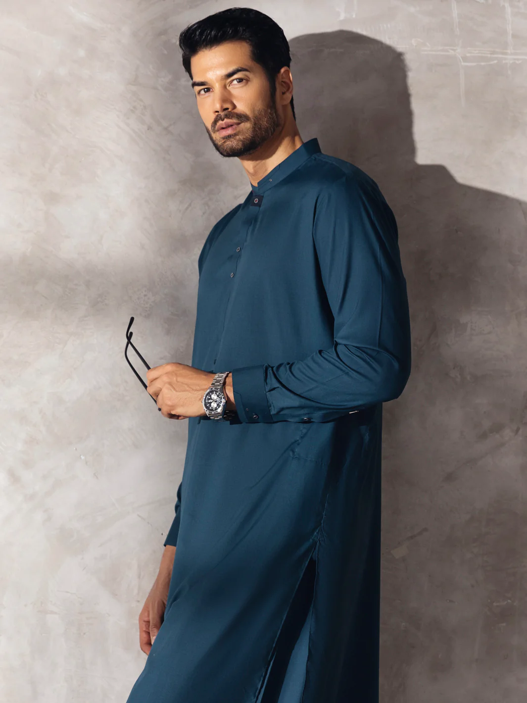 GREEN KAMEEZ SHALWAR | AL-KS-US-2677/AM-999D - Image 5