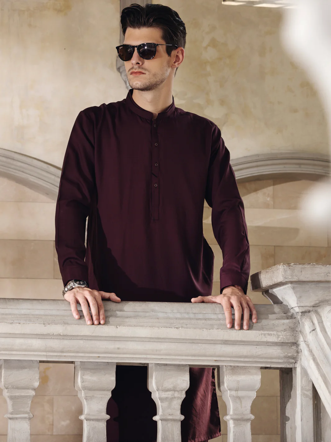 MAROON KAMEEZ SHALWAR | AL-KS-US-2679/AM-999C - Image 5