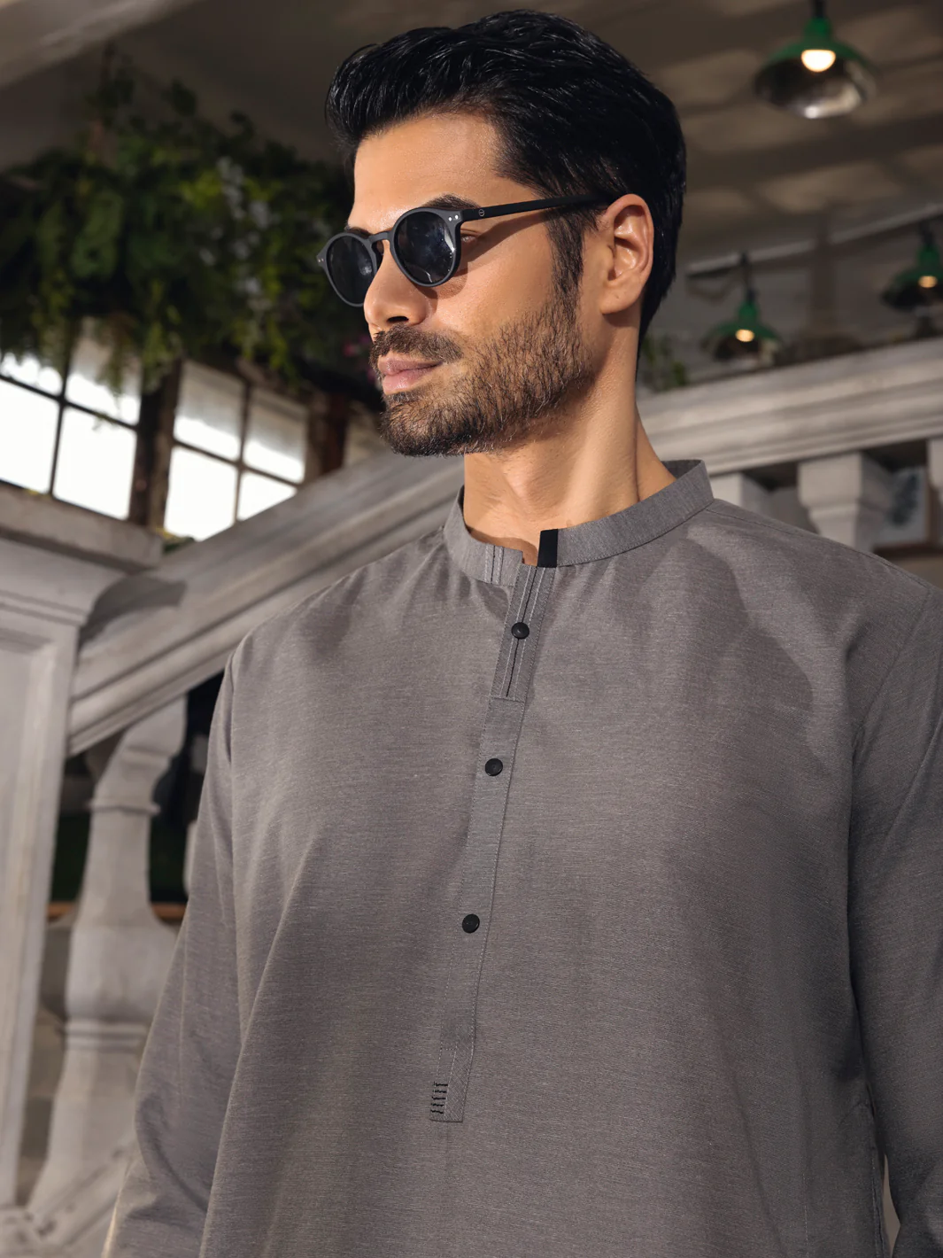 GREY VISCOSE KAMEEZ SHALWAR | AL-KS-US-2685/AM-5006C - Image 2