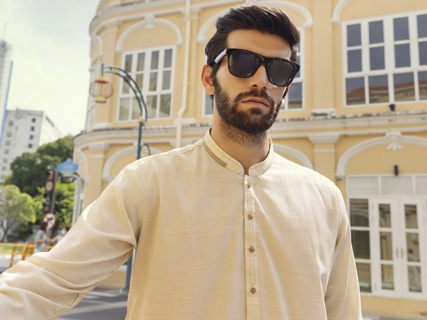 CREAM KAMEEZ SHALWAR | AL-KS-US-2705/AM-5050A - Image 4