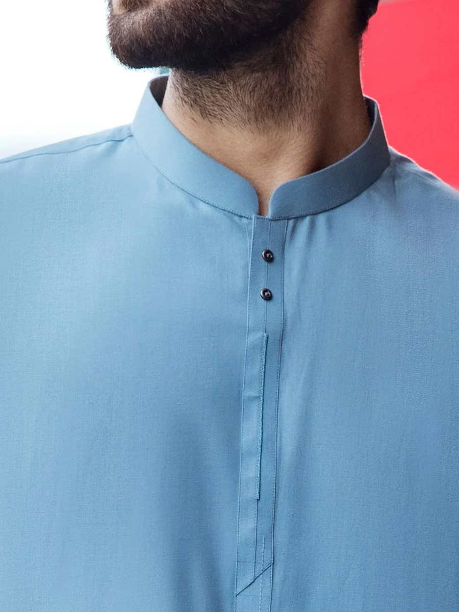 LIGHT BLUE KAMEEZ SHALWAR | AL-KS-US-2712/AM-5035B - Image 2