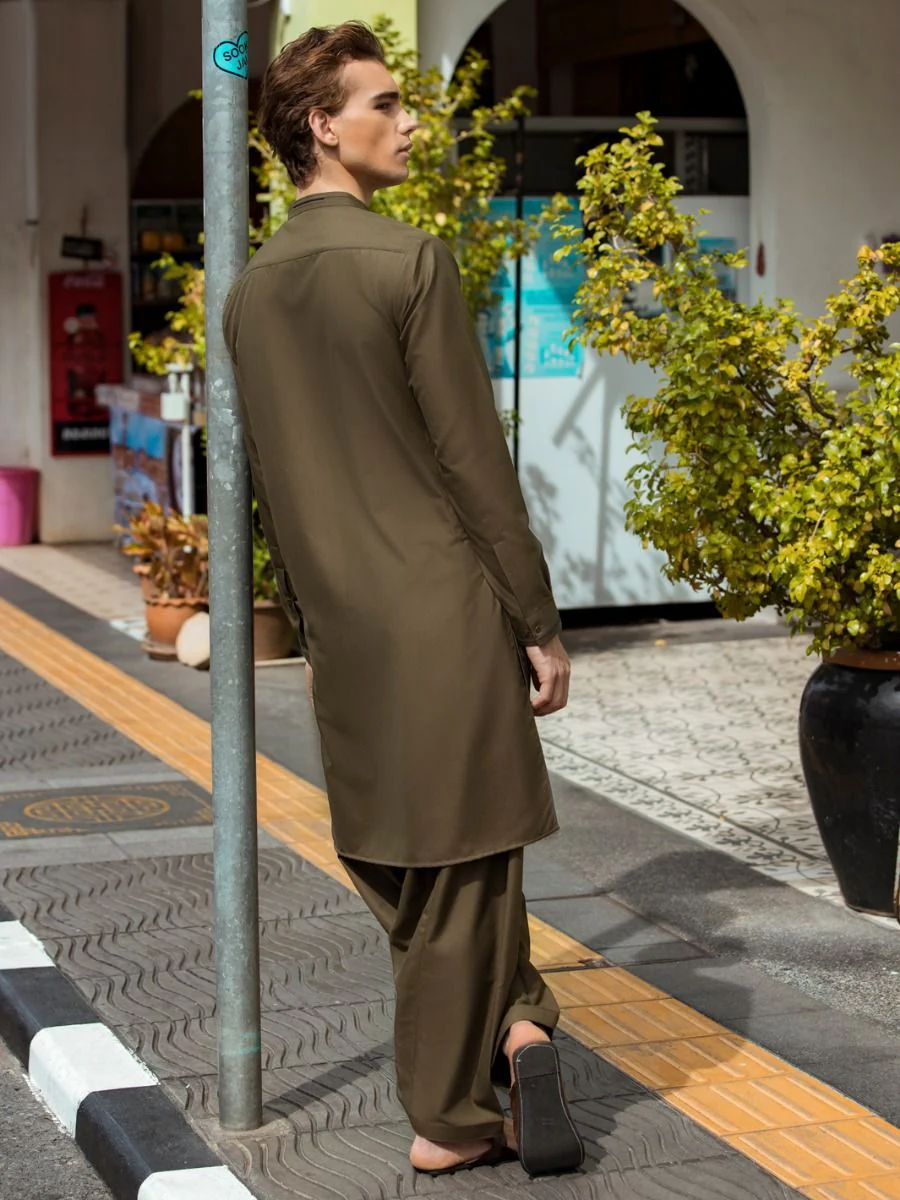 GREEN KAMEEZ SHALWAR | AL-KS-US-2715/AM-5032A - Image 3