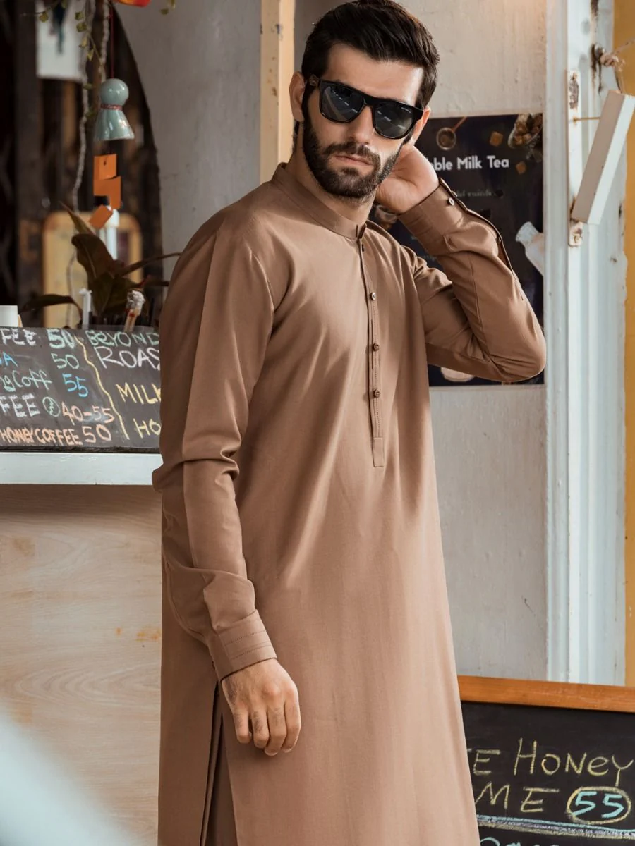 BROWN KAMEEZ SHALWAR | AL-KS-US-2719/AM-917A - Image 3